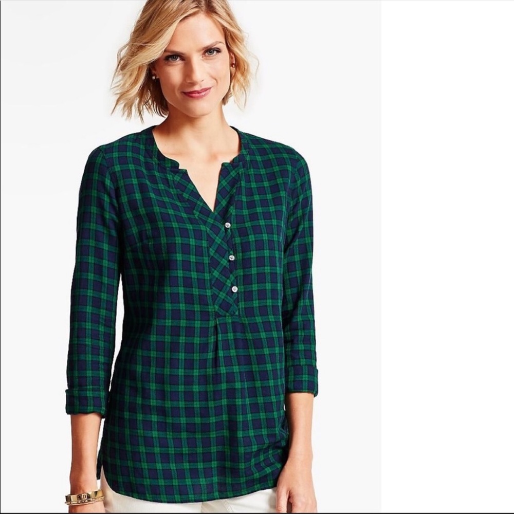 Green and Navy Blue Flannel